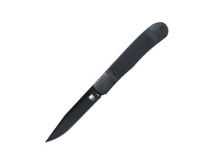 CobraTec Knives Trapper Hidden Release Folding Drop Point Knife, Blackout - CTTHRG10BKO
