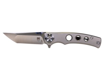 CobraTec Knives Maverick Folding Tanto Knife, Silver - CTMVKM390TNS
