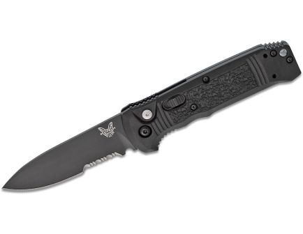 Benchmade Casbah Folding Drop Point Knife Serrated, Black - 4400SBK