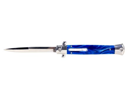 Master Cutlery Stilleto OTF Spear Point Knife, Blue Pearl - PK-49