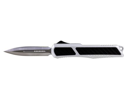Master Cutlery PK98 OTF Spear Point Knife, Silver/Black - PK-98SL