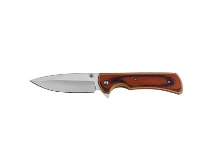 Elk Ridge 2003BZ Folding Drop Point Knife, Dark Brown Wood - ER-A2003BZ
