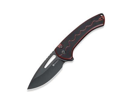 SENCUT Squiggy Drop Point Knife, Burgundy/Black G10 - S24082A-3