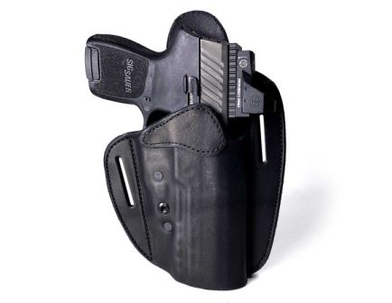 Urban Carry Lockleather RMR 208 OWB Right Hand Leather Holster, Black - LL-OWB-RMR-208-BK-R