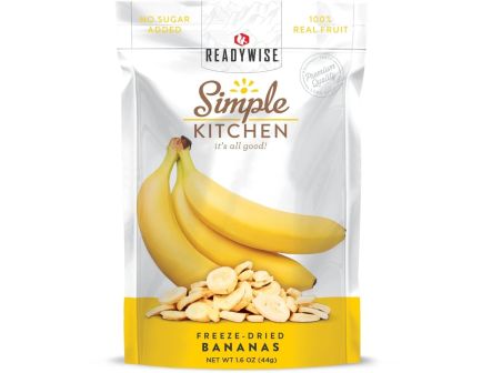 ReadyWise Simple Kitchen Freeze Dried Bananas 6 Count - RWSK05-007