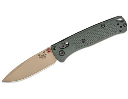 Benchmade Mini Bugout Folding Drop Point Knife, Taiga Green - 533TN-2601