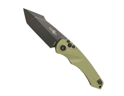 Heretic Knives Mini Pariah Auto Folding Tanto Knife, OD Green - H054-8A-GRN