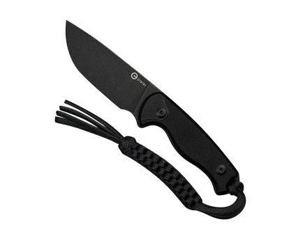 CIVIVI Timberbark Fixed Blade Drop Point Knife, Black - C23094-1