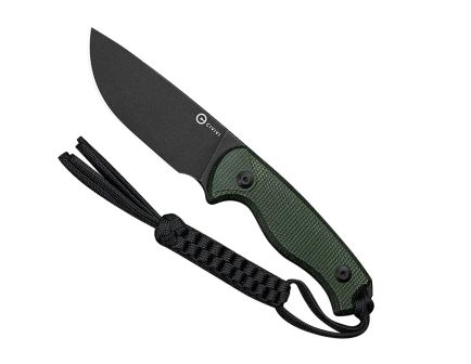 CIVIVI Timberbark Fixed Blade Drop Point Knife, Green - C23094-3