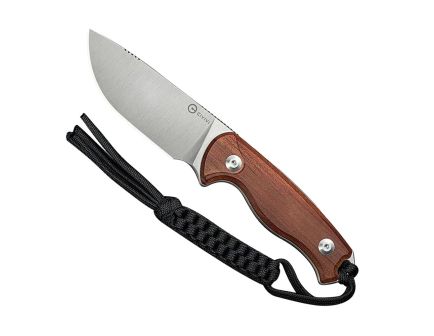 CIVIVI Timberbark Fixed Blade Drop Point Knife, Guibourtia - C23094-4