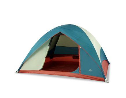 Kelty Discovery Basecamp 6 Camping Tent, Laurel Green/Stormy Blue - 40835822AGB