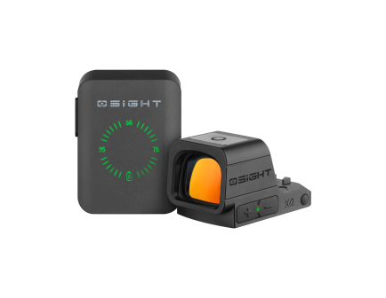 OSight XR 2/6 MOA Dot + 32 MOA Circle Red Dot Sight w/ Charging Cover, Black - OSIGHTXR