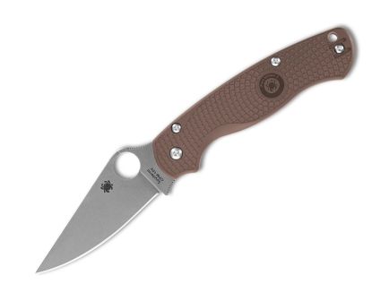 Spyderco Para Military 2 Lightweight Folding Clip Point Sprint Run Knife, Brown - C81PBN15V2
