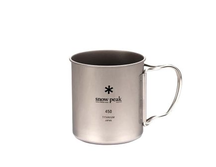 Snow Peak Titanium Single 450 Cup Camping Mug, Silver - MG-143