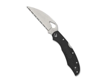 Spyderco BYRD CARA CARA 2 Wharncliffe Spyder Edge Folding Knife, Black - BY03SBKWC2
