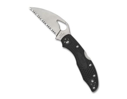 Spyderco BYRD Meadowlark 2 Lightweight Wharncliffe Spyder Edge Folding Knife, Black - BY04SBKWC2