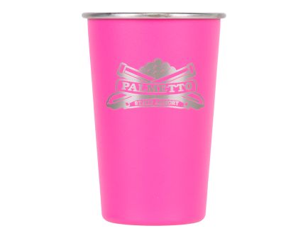 PSA Engraved Logo 16oz Stainless Steel Pint, Shocking Pink