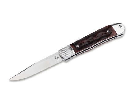BOKER PLUS HIDDEN RELEASE TRAPPER FOLDING KNIFE - APPALOOSA BONE - 01BP0029