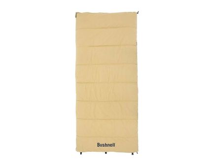 Bushnell 30°F Rectangular Canvas Sleeping Bag, Brown - 50069