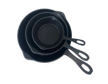 Bayou Classic 3-pc Cast Iron Skillet Set - 6-in, 8-in, 10-in - 7403