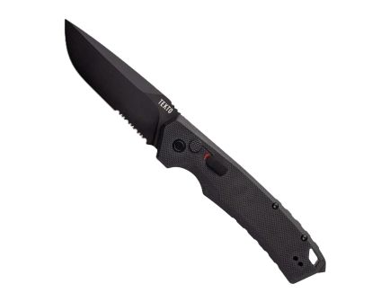 Tekto Knives A3 Delta Serrated Auto Folding Knife, Black