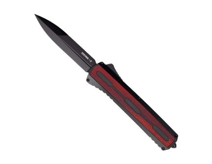 Tekto Knives A7 Zastava Auto Knife, Black/Red Wood