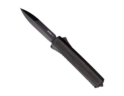 Tekto Knives A7 Zastava Auto Knife, Black/Black Wood
