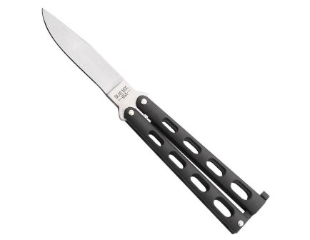 Bear & Son 4" BLACK BUTTERFLY KNIFE