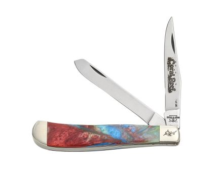 Bear & Son Slimline Trapper Folding Knife, Coral Reef