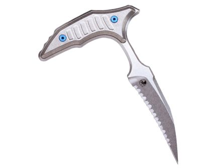 Microtech BEE Marfione Select Push Dagger Non-Serrated, Titanium/Blue