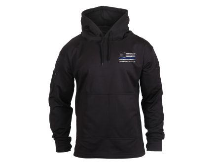 Rothco Concealed Carry Thin Blue Line Hoodie - Black, 5X-Large