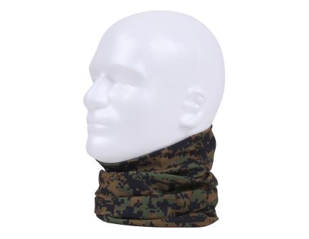 Rothco Multi-Use Neck Gaiter And Face Covering Tactical Wrap - Woodland Digital Camo