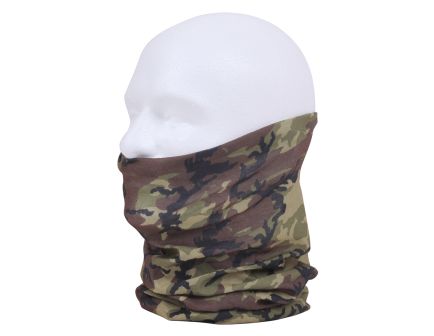 Rothco Multi-Use Neck Gaiter And Face Covering Tactical Wrap - Woodland Camo