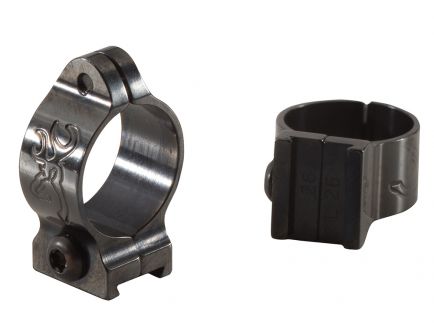 Browning X-Bolt 1 inch High Aircraft Grade Steel Alloy Lightweight High Strength 2-Piece Scope Ring, Matte Black - 12345