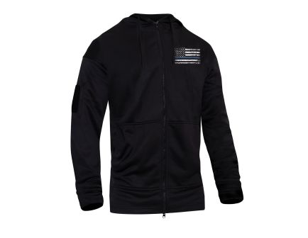 Rothco Thin Blue Line Concealed Carry Zippered Hoodie - Black, 3X-Large