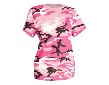 Rothco Womens Long Length Camo T-Shirt - Pink Camo, X-Small