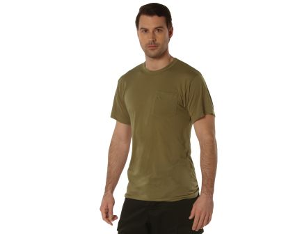 Rothco Moisture Wicking Pocket T-Shirt - Brown, 3X-Large