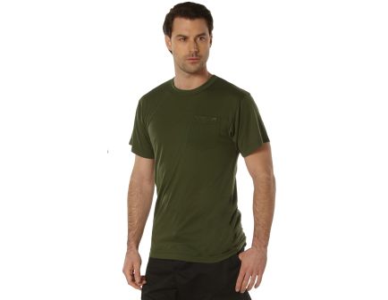 Rothco Moisture Wicking Pocket T-Shirt - Olive Drab, Small