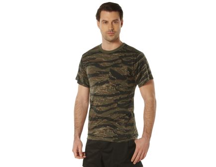 Rothco Moisture Wicking Pocket T-Shirt - Tiger Stripe Camo, 3X-Large