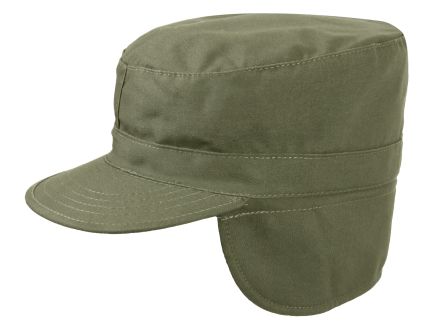 Rothco G.I. Type Combat Caps With Flaps - Olive Drab, Head Size 7 3-4