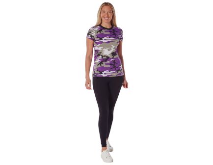 Rothco Womens Long Length Camo T-Shirt - Ultra Violet Camo, 2X-Large