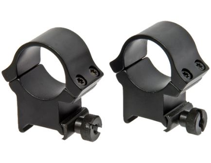 Redfield Hunting/Shooting Rifle 1" Medium Aluminum 4-Hole Scope Ring, Matte Black - 47330