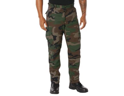 Rothco Rip-Stop Bdu Pants - Woodland Camo, Small - Long