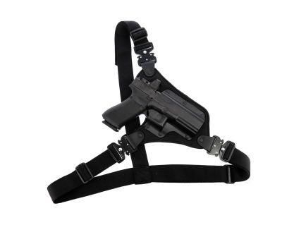 Galco High Ready Glock Gen 3-5 G17/G19 Shoulder Holster RH - Black Kydex/Nylon, Functional and Comfortable Design for Open Carry - HR872RB