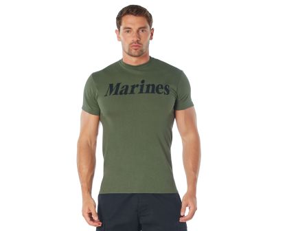 Rothco Olive Drab Military Physical Training T-Shirts - 3X-Large, Emblem Marines