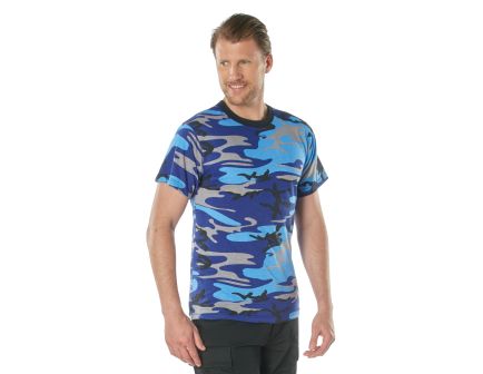 Rothco Camo T-Shirt - Electric Blue Camo, 2X-Large