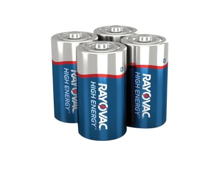 Long-Lasting Performance Rayovac High Energy C-Cell Alkaline Battery - 1.5 V/8000 mAh - 814-2F