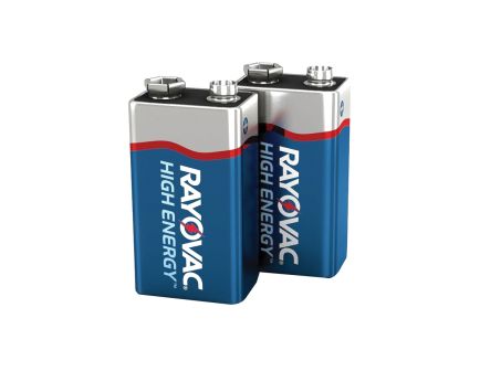 Rayovac High Energy Alkaline Battery 9 V/565 mAh - A1604-2J