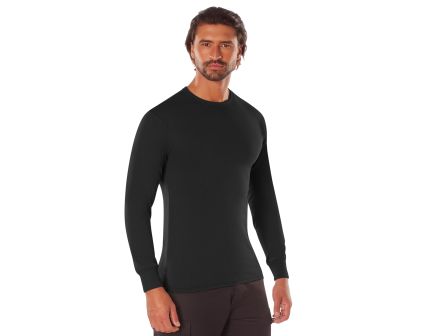 Rothco Long Sleeve Solid T-Shirt - Black, 3X-Large