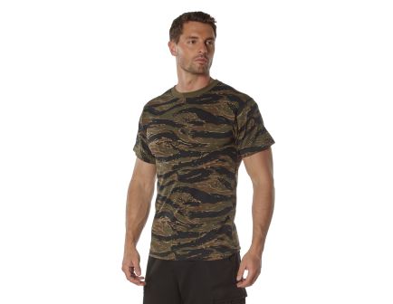 Rothco Camo 100 Cotton T-Shirt - Tiger Stripe Camo, 3X-Large